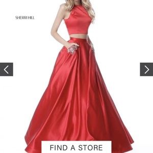 Sherri Hill prom dress purple 2 piece size 6